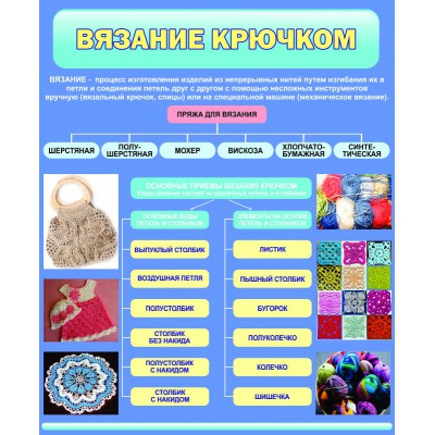 Стенд "Вязание крючком"