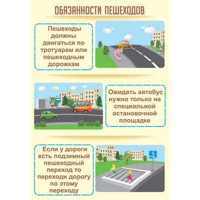 Стенд "Обязанности пешехода"